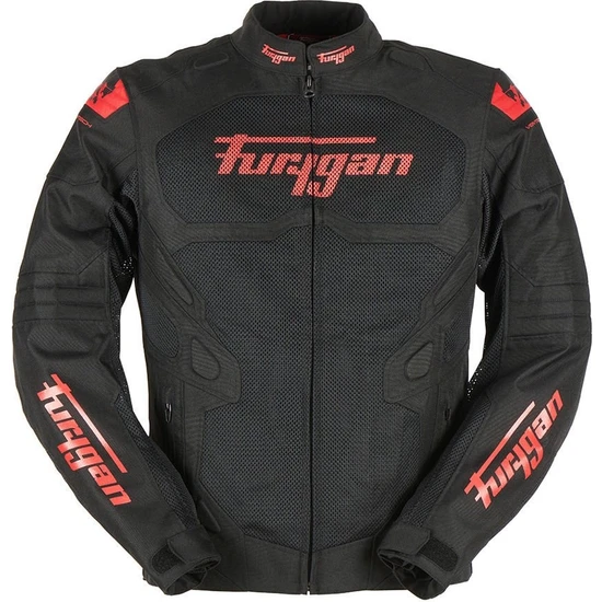 Furygan Atom Vented Evo Yazlık Motosiklet Ceketi Siyah Kırmızı