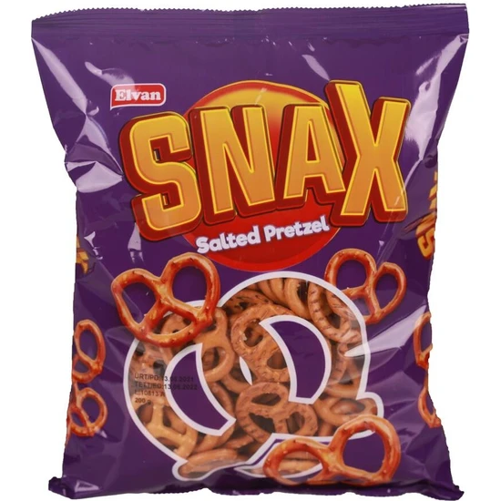 Elvan Snax Pretzel Tuzlu Kraker 200 gr