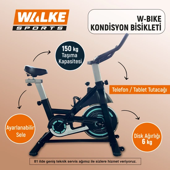 Walke W-Bike Profesyonel Kondisyon Bisikleti Spinning Bike Spor Bisikleti