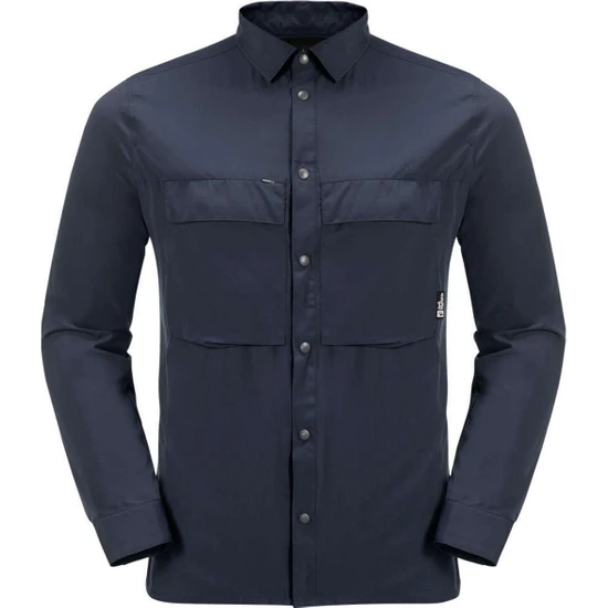 Jack Wolfskin Atacama LS Shirt Erkek Gömlek 1403672-1010 Night Blue