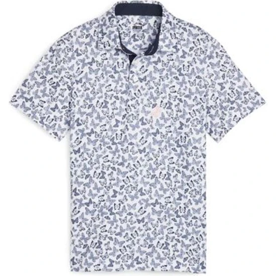 Puma Cloudspun Butterflies Polo Tshirt / Erkek Kelebek Baskılı Golf Tshirt