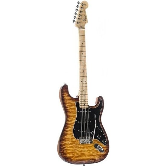 Fender Limited Edition American Professional Mahogany Stratocaster Elektro Gitar - Violin Burst