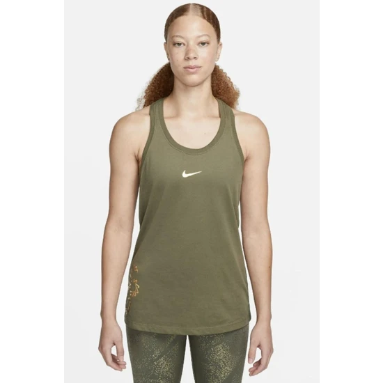 Nike Dri-Fıt Tank Pro Kadın Haki Pamuklu Atlet