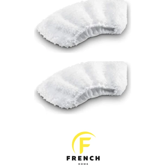 French Karcher Beyaz Buharlı Temizlik Makinesi Beyaz Mikrofiber Bez Ikili Sc2 Sc3 Sc4 Sc5 Uyumlu