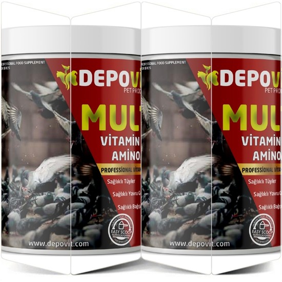Depovit 2'li Multivitamin Aminoasit ( Güvercin Vetümkanatlılar Için ) 2X300 =600 gr