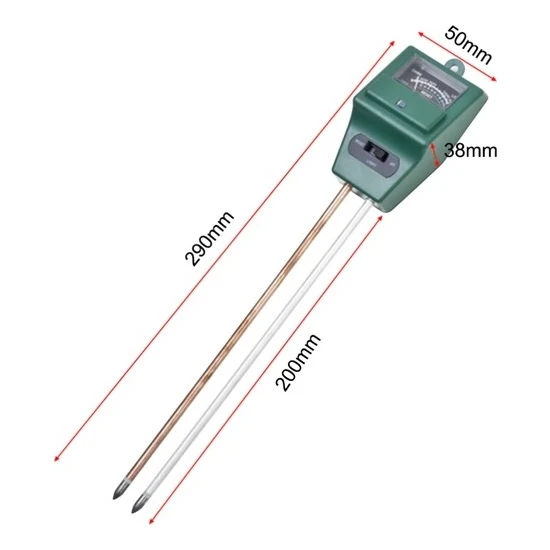 Hubstein Zauss 3lü Toprak Ph Ölçer Nem Ölçer Işık Ölçer Pilsiz Toprak Test Aleti