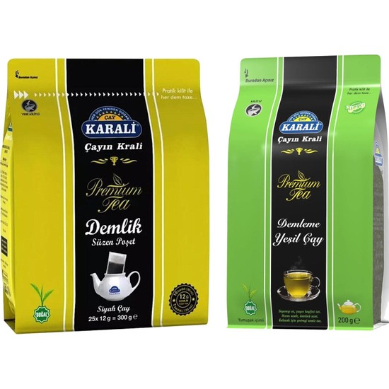 Karali Premium Demlik Poşet Çay 300 gr + Demleme Yeşil Çay Fiyatı