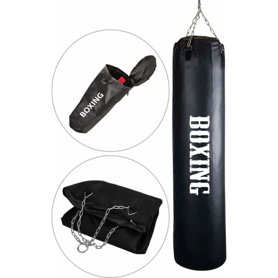 Spor Byfit Doldurulmamış Boş Boks Torbası ve Zincir Takımı