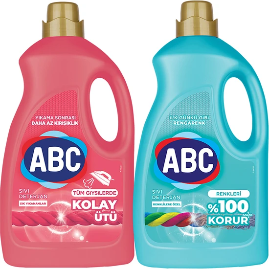 Abc Sıvı Deterjan Renkliler& Kolay Ütü 2'li Set