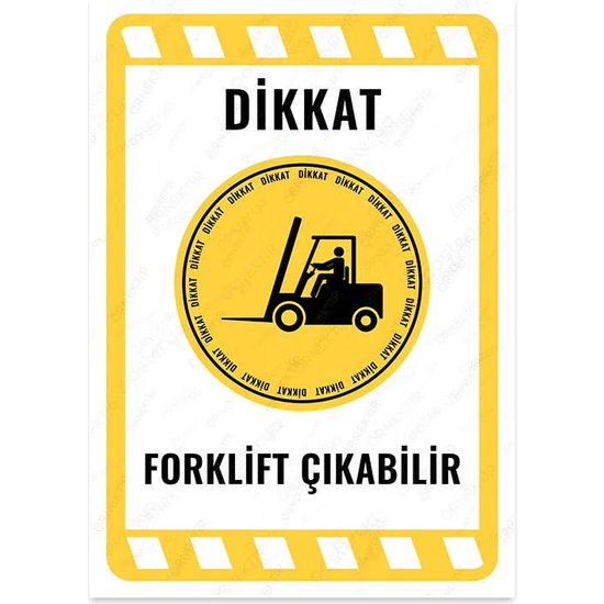 Posterya UL2504-A5 - Forklift Çıkabilir Uyarı Levhası (15,4×21,6cm)