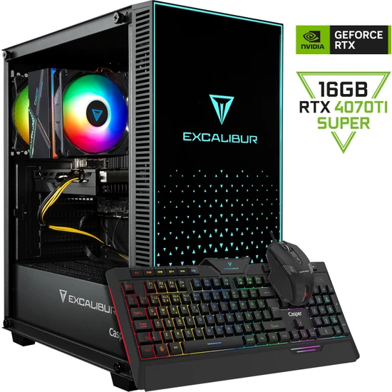 Casper Excalibur E65H.137F-EFP0X-0HG Intel Core I7-13700F 64GB Ram 1tb Nvme SSD 16GB RTX4070TI Super Freedos