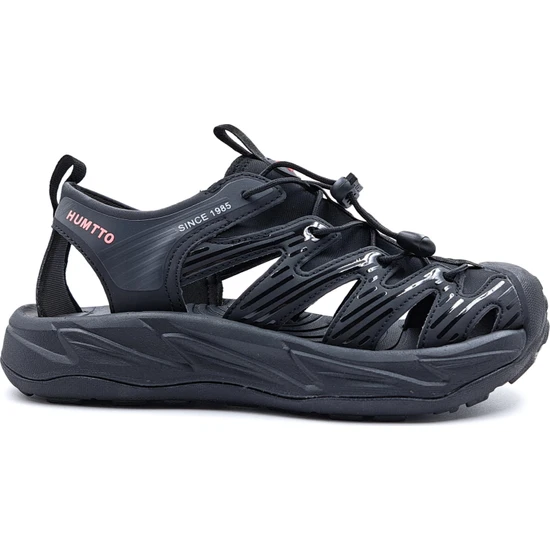 Humtto HM730508B Kadın Siyah Outdoor Trekking Sandalet Ayakkabı