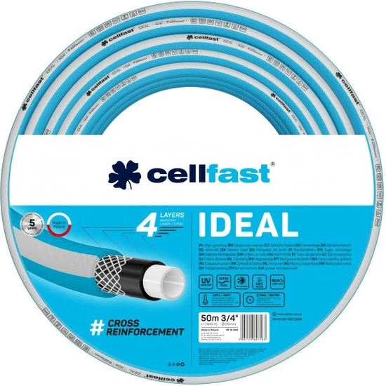 Cellfast Ideal 4 Katmanlı Bahçe Sulama Hortumu 3/4 50 M