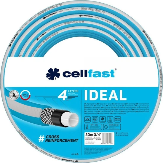 Cellfast Ideal 4 Katmanlı Bahçe Sulama Hortumu 3/4 30 M