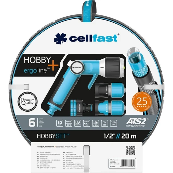 Cellfast Hobby Bahçe Sulama Hortumu Seti 1/2 20 M