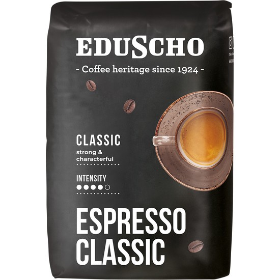 Eduscho Espresso Classic, 500GR Çekirdek Kahve Almanya Menşeli Yoğun ve Karakteristik Lezzet