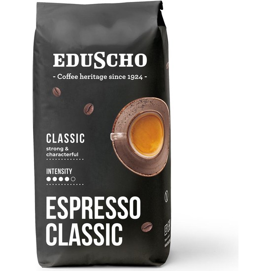 Eduscho Espresso Classic 1kg Çekirdek Kahve Almanya Menşeli Yoğun Lezzetli ve Karakteristik