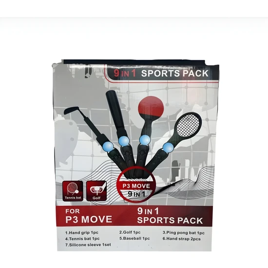 Yues PS3 Vr Move Spor Paketi Vr Oyun Kolu Seti 9 Parça ( PS5/ PS4/ PS3 Uyumlu)