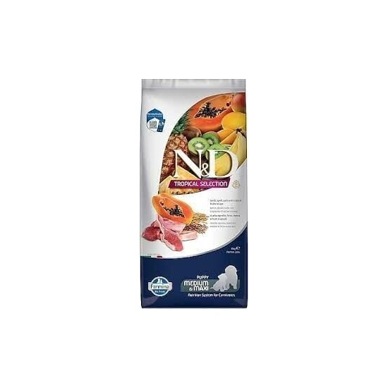 N&D Tropical Selection Kuzu Etli ve Tropikal Meyveli Orta ve Büyük Irk Yavru Köpek Maması 10kg