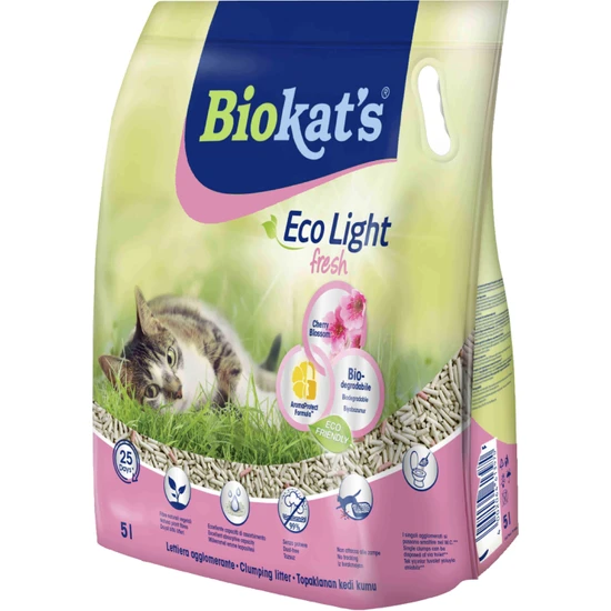 Biokat's Eco Light Kiraz Çiçeği Kokulu Pelet Kedi Kumu 5 LT