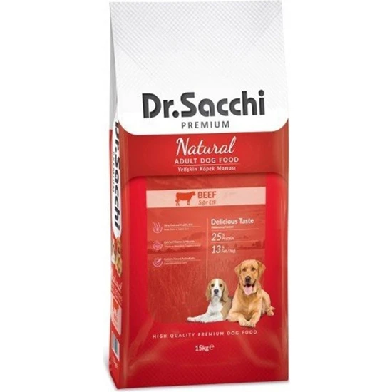 Dr. Sacchi Premium Natural Beef Yetişkin Köpek Maması 15kg
