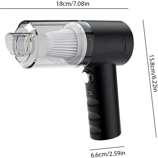 Mediterian Mini Vakumlu Uyumlu Araç Süpürgesi El Süpürgesi Şarjlı Çok Fonksiyonlu