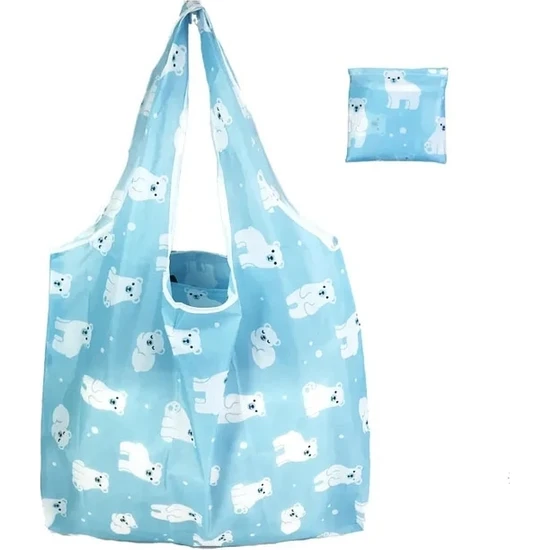Songli Stil 5 Moda Çiçek Eko Yeniden Kullanılabilir Alışveriş Çantaları Katlanabilir Alışveriş Çantası Tote Seyahat Taşınabilir Omuz Bakkal Çanta Depolama El Çantası (Yurt Dışından)