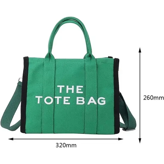Songli Yeşil Kanvas Kadın Çantası Kadın Lüks Tasarımcı Omuz Çantaları Siyah Bayanlar Crossbody Çanta Büyük Beyaz Alışveriş Çantaları Pembe Çantalar 2023 (Yurt Dışından)