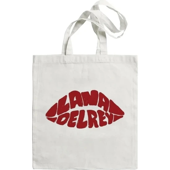 Songli E138 Shopper Lana Del Rey Logo Grafik Hipster Karikatür Baskı Tote Alışveriş Çantaları Kız Moda Rahat Paket Yüksek Kapasiteli El Çantası (Yurt Dışından)