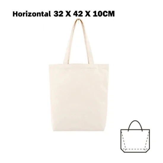 Songli BEJ-32X42X10CM Büyük Kapasiteli Kanvas Alışveriş Çantaları Katlanır Çevre Dostu Pamuk Bez Çantalar Yeniden Kullanılabilir Diy Omuz Çantası Bakkal Çanta Bej Beyaz (Yurt Dışından)