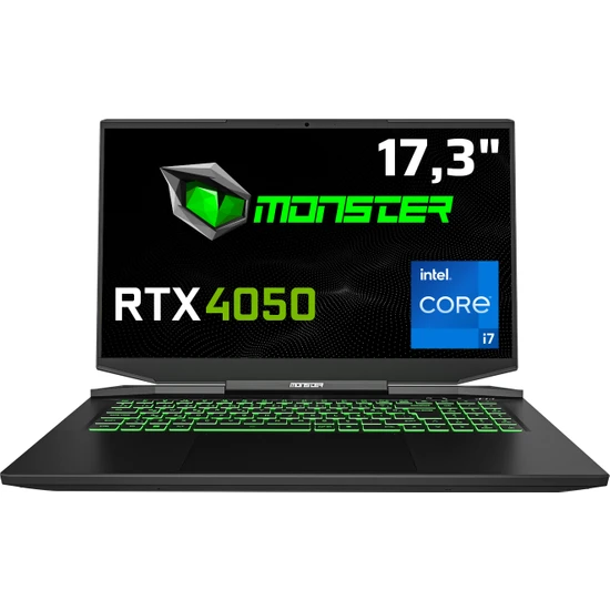 Monster  Abra A7 V14.6.2 Intel Core i7 13700H 32 GB RAM 1 TB SSD 6 GB  RTX 4050 FreeDOS 17,3 FHD 144 Hz Oyun Bilgisayarı