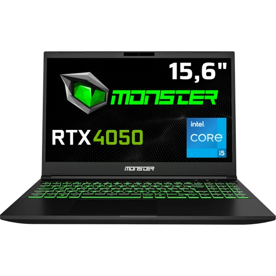 Monster Abra A5 V20.4 Intel Core i5 12450H 16 GB RAM 500 GB SSD 6 GB  RTX 4050 FreeDOS 15,6 FHD 144 Hz Oyun Bilgisayarı
