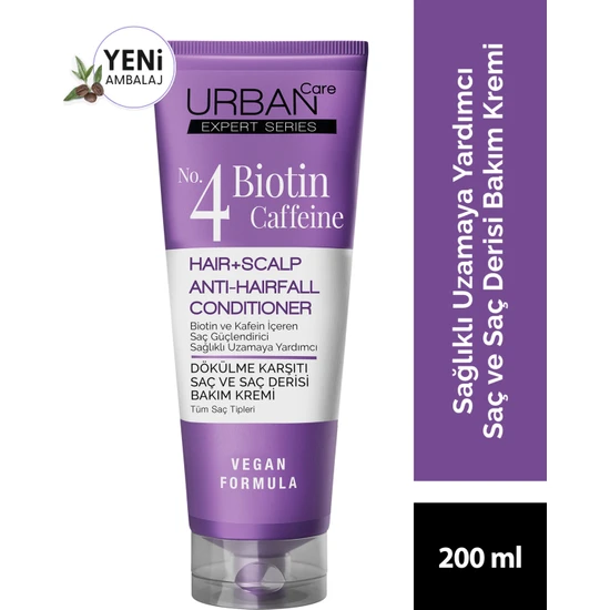 URBAN Care Expert Biotin & Kafein Dökülme Karşıtı Saç ve Saç Derisi Kremi 200 ml - vegan