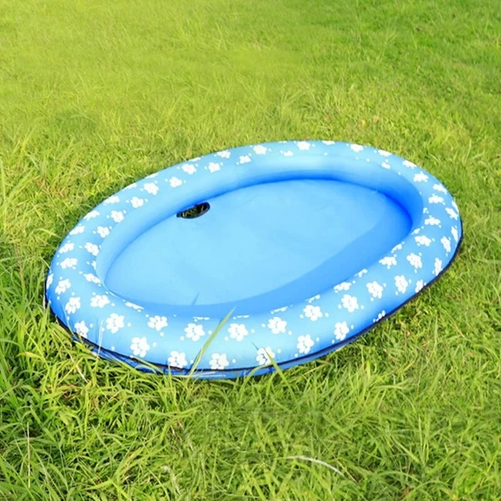 Pengfu Shop Mavi Stil Köpek Yüzme Havuzu Su Oyuncakları Yüzen Sallar Şişme Evcil Hayvan Havuzu Şamandıra Yaz (Yurt Dışından)