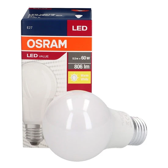 Osram 8,5W LED Ampul Sarı Işık 2700K 10 Lu Paket