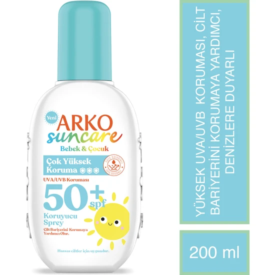 Arko Suncare SPF50+ Çok Yüksek Korumalı Bebek & Çocuk Güneş Kremi 200 ml