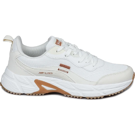 28066 Beyaz - Bej Kadın Sneaker Günlük Spor Ayakkabı