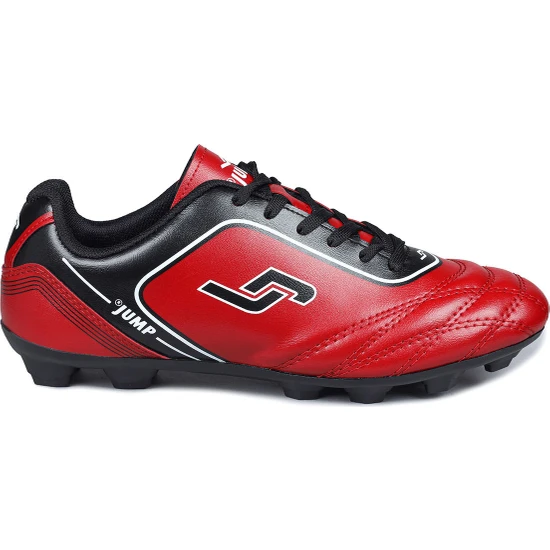 26752 Kırmızı - Siyah Çim Halı Saha Krampon Futbol Ayakkabısı