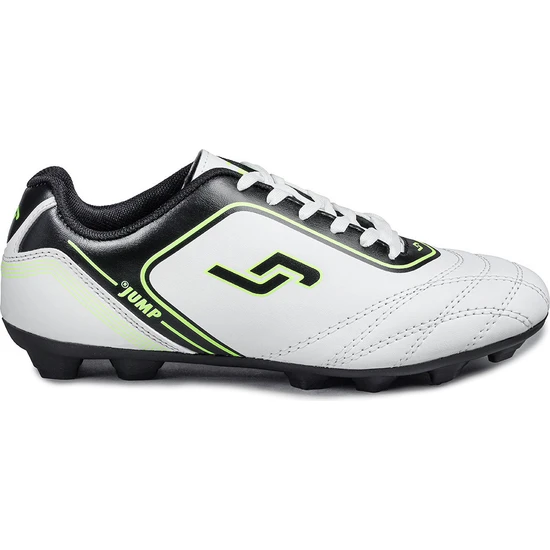 26752 Beyaz - Siyah Çim Halı Saha Krampon Futbol Ayakkabısı