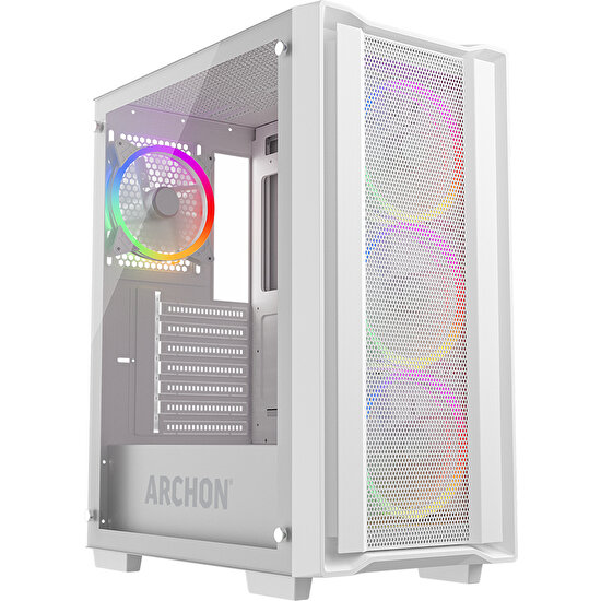 Archon Fury AC-5010G-W Mesh 4 Fanlı Beyaz Gaming Oyuncu Bilgisayar Kasası