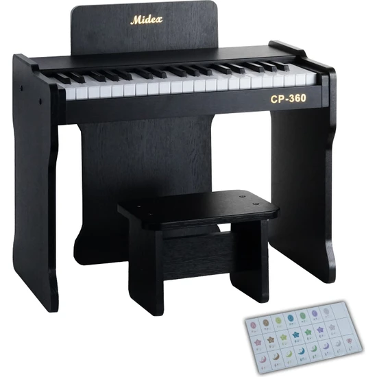 Midex CP-360BK Çocuk Piyanosu Pilli 37 Tuşlu