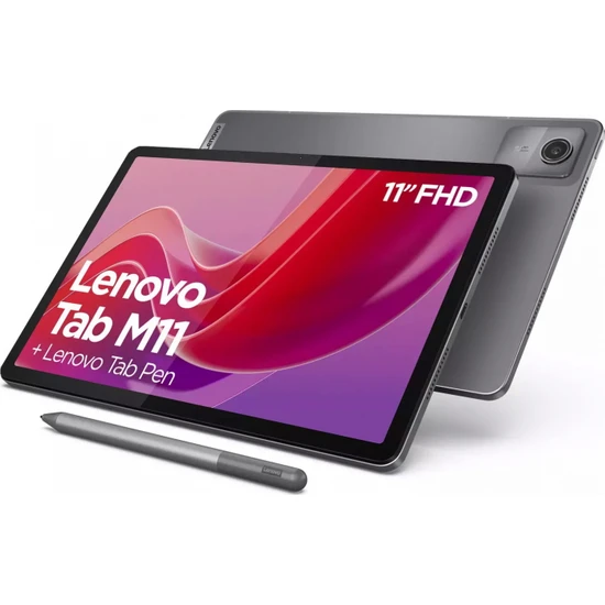 Lenovo Tab M11 TB330FU 4GB 128GB Depolama 11 IP52 Wuxga Tablet - ZADA0056TR + Lenovo Tab Pen Kalem