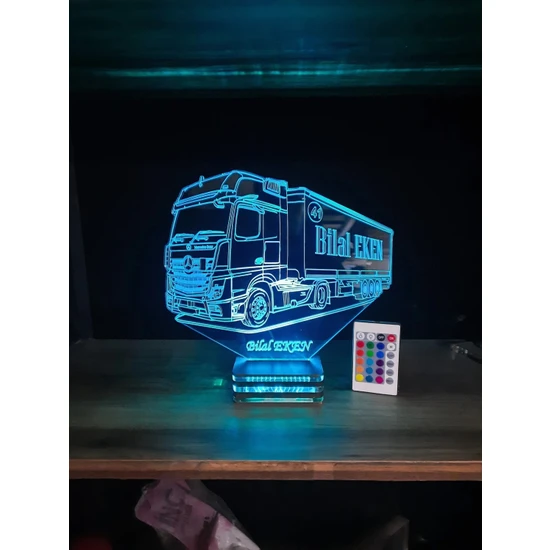Lamp Mercedes Truck Personalized 3D Lamp (Kişiye Özel Lamba)