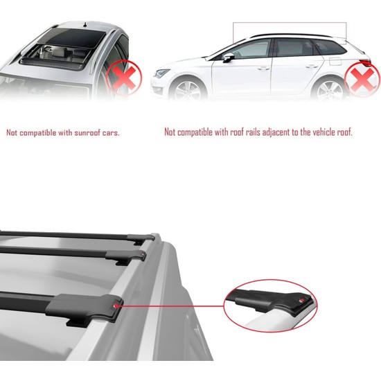 Compatible Avec Cupra Formentor 2020-2025 FLY Model Barres De Toit Railing Porte Bagages De Voiture Gris Aluminium 3 Barres