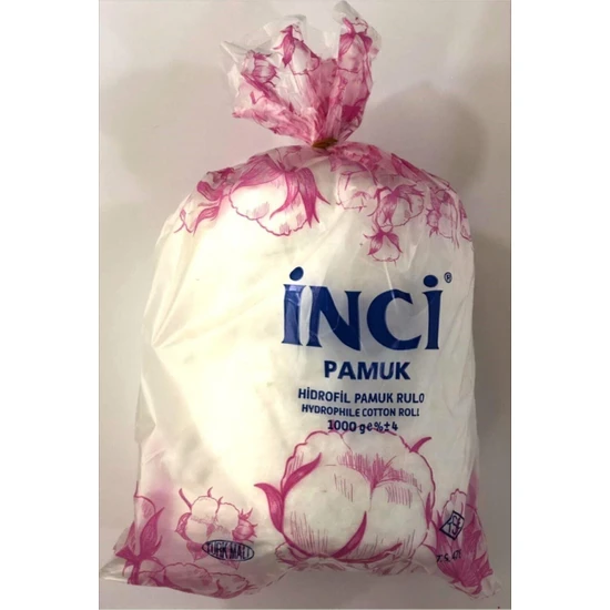 Inci Hidrofil Pamuk 1 kg Rulo Halinde 1.kalitede Ürün Gönderilir  Saf