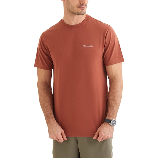 Columbia Csc Basic Slogo Brushed Erkek Kısa Kollu Outdoor T-Shirt CS0282-229