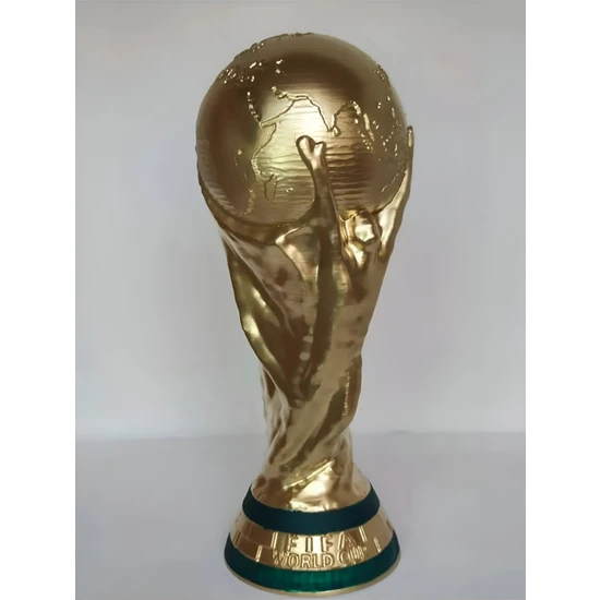3D Layer Craft Fifa Worldcup Fifa Dünya Kupası Biblo Altın 25 cm Katar Dünya Kupası