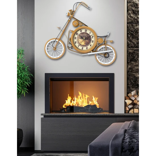 Neomi Premium Dekoratif Metal Duvar Saati El Yapımı 73 x 63 cm Özel Seri Büyük Boy Salon
