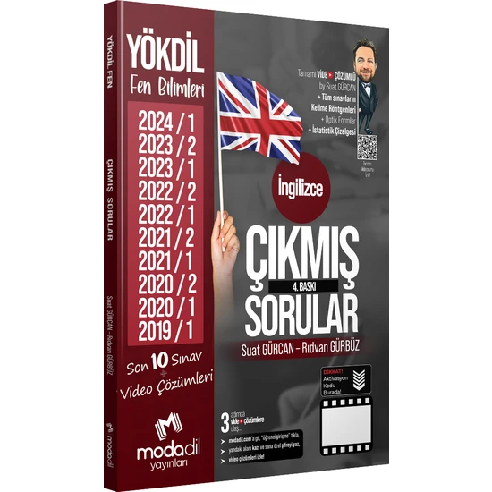 Modadil Yayınları YÖKDİL Fen Çıkmış Sorular Tamamı Video Çözümlü