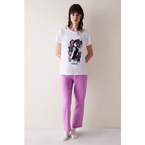 Penti Tokyo Çok Renkli Pantolon Pijama Takımı